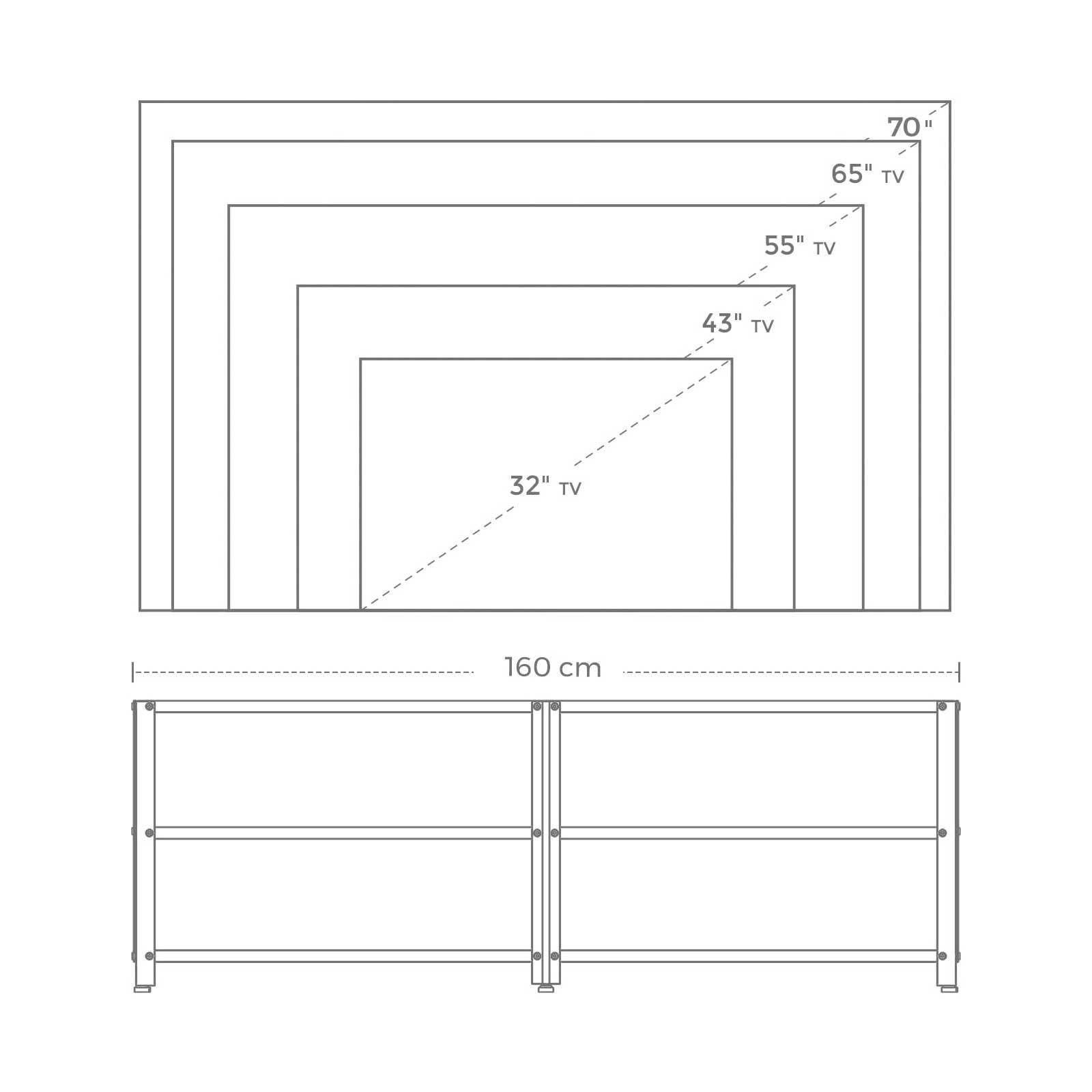 TV-Schrank mit Ablagen