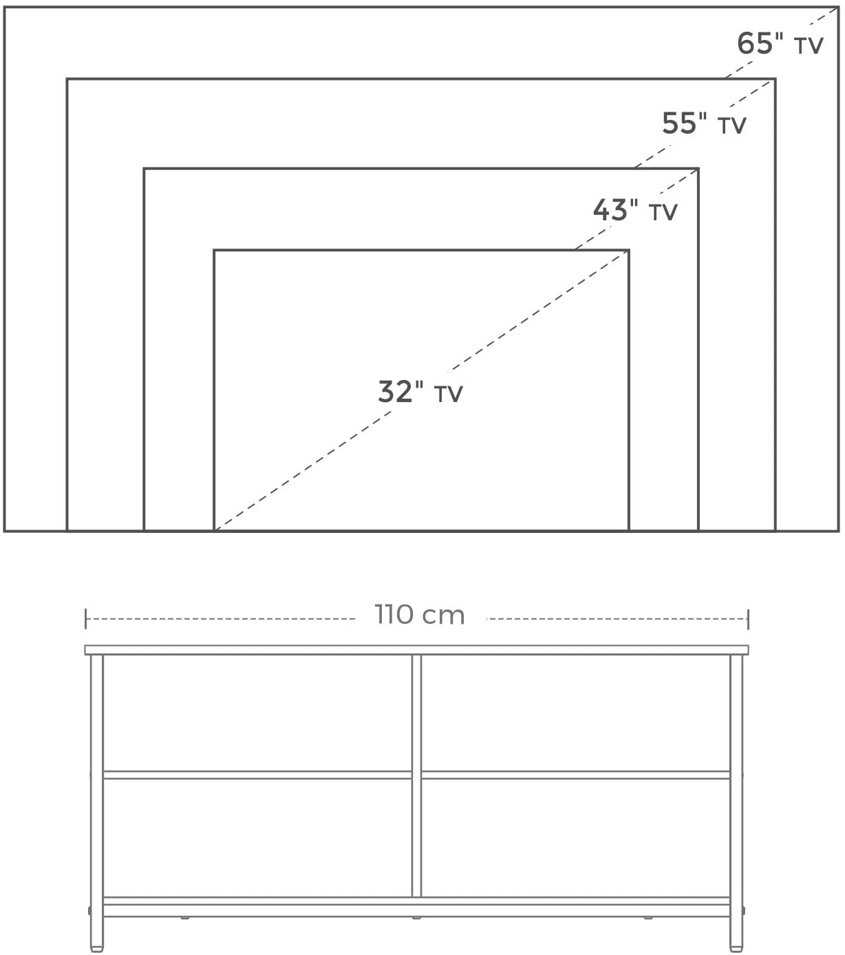 TV-Schrank mit 4 Regalebenen